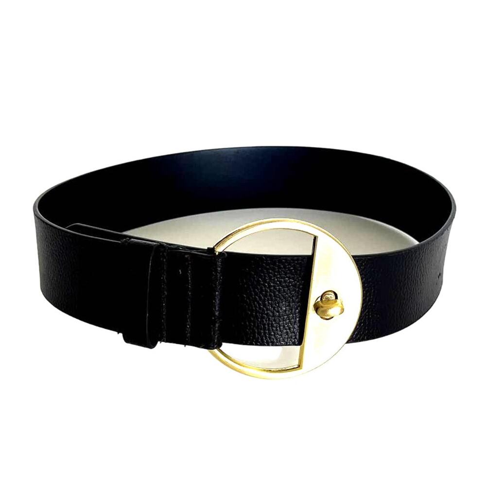 Vintage Womens Faux Leather Belt Size S Brown Oversized Western Boho Concert‎